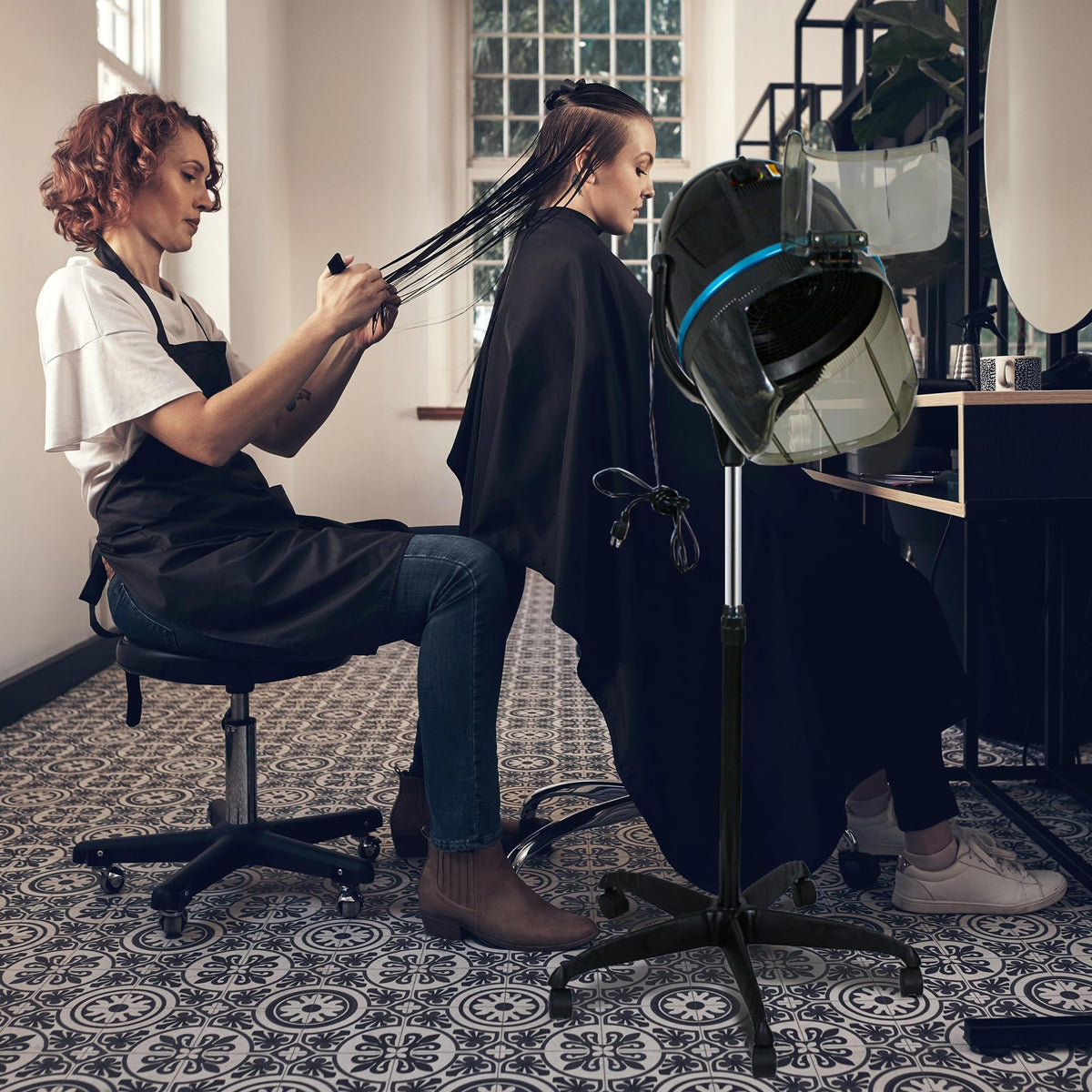1300W Hooded Hair Dryer with Adjustable Timer Z22706