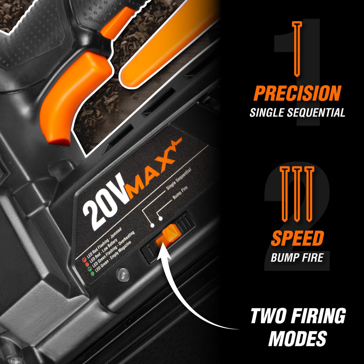 20V Max Cordless 18-Gauge Brad Nailer with Battery and Charger J41870