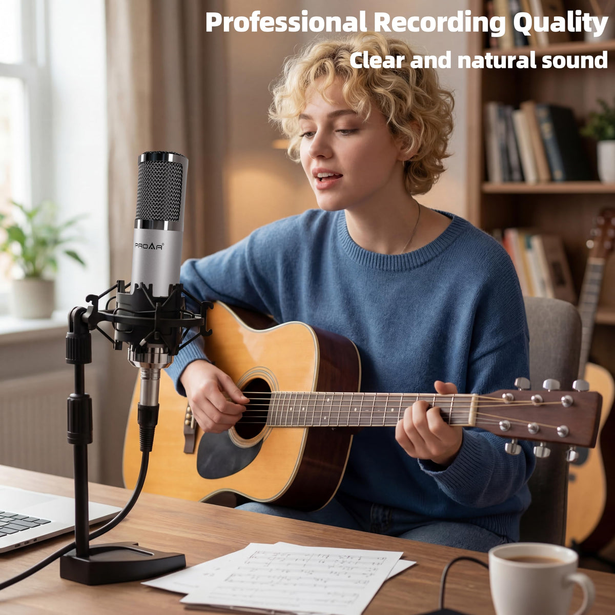 XLR Condenser Microphone with Desktop Stand T21509