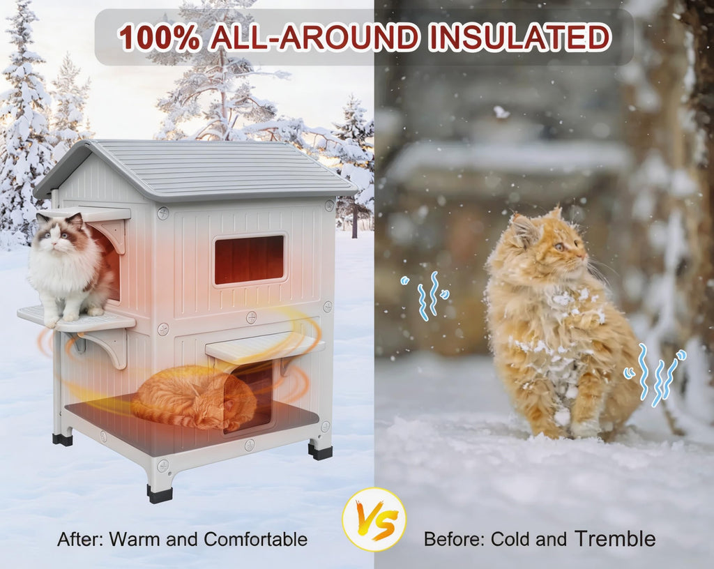 Insulated Outdoor Cat House G72006