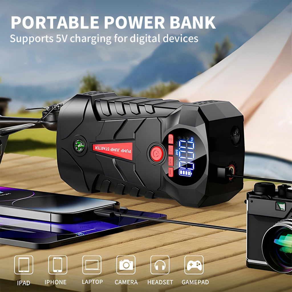 4-in-1 Car Battery Jump Starter with 150PSI Tire Inflator S446