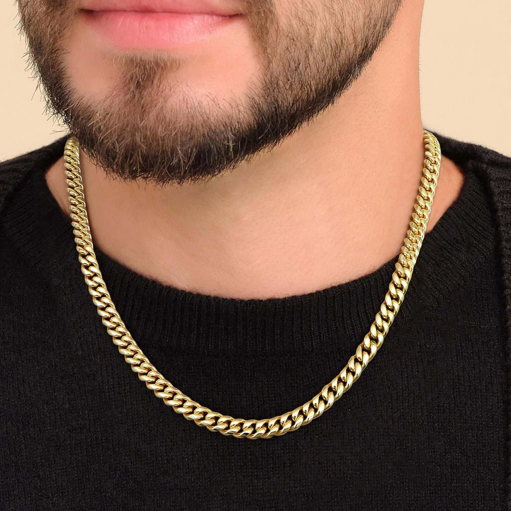 Gold Cuban Link Chain 5-14mm Stainless Steel B15038