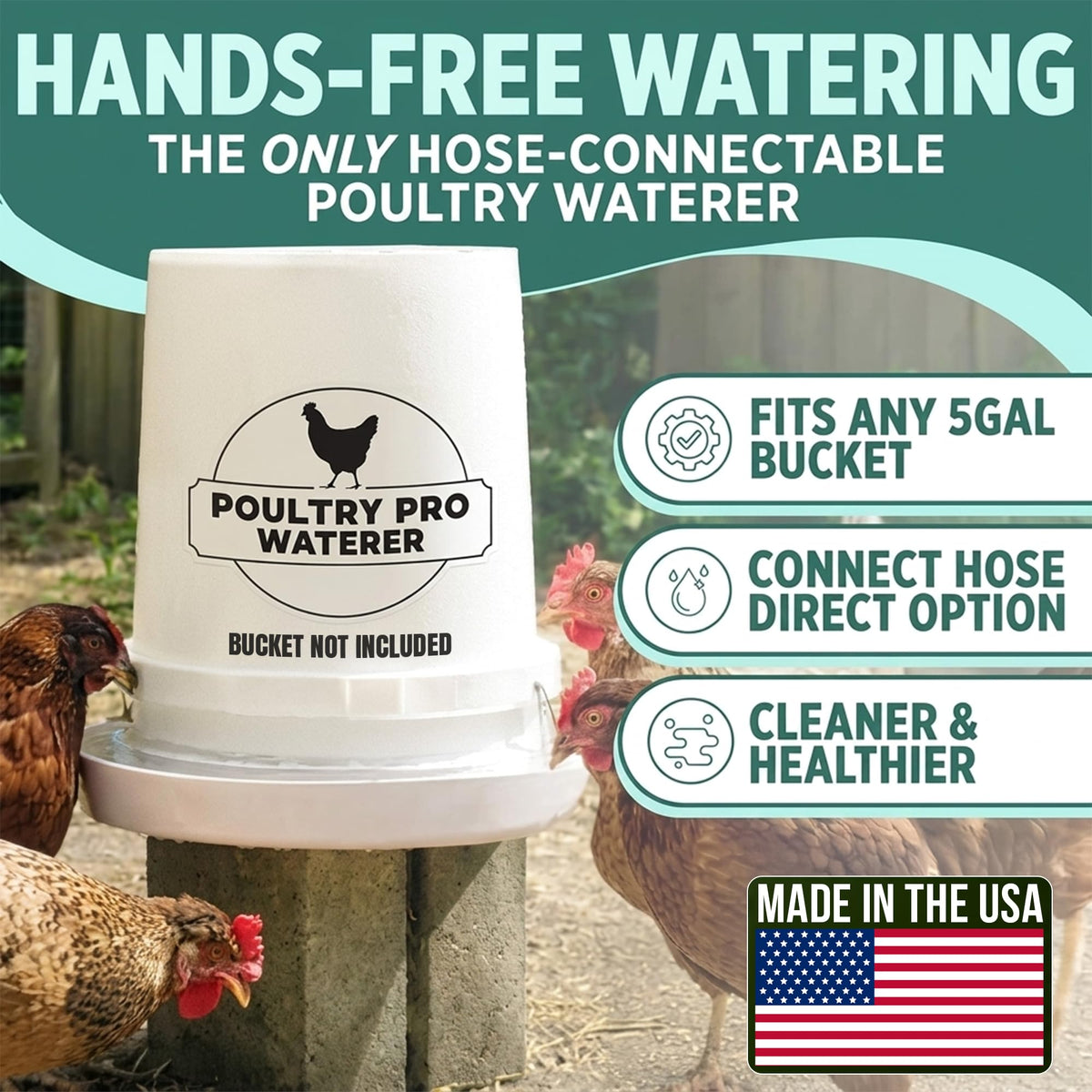 Chicken Feeder and Waterer Set with 3 Ports E57205