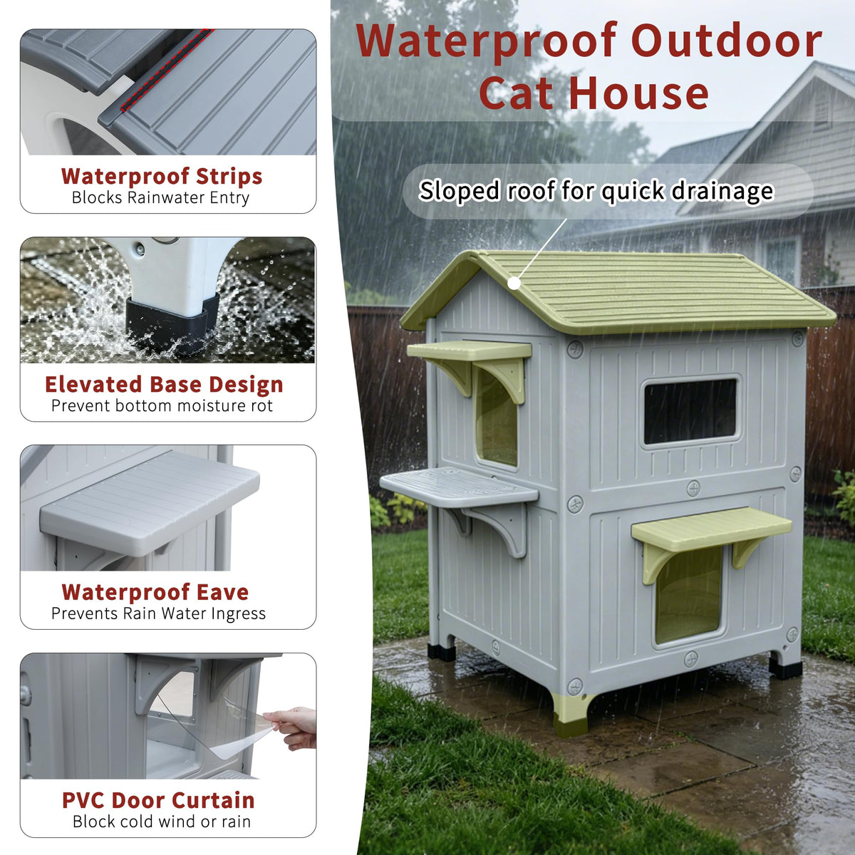 Insulated Outdoor Cat House G72006