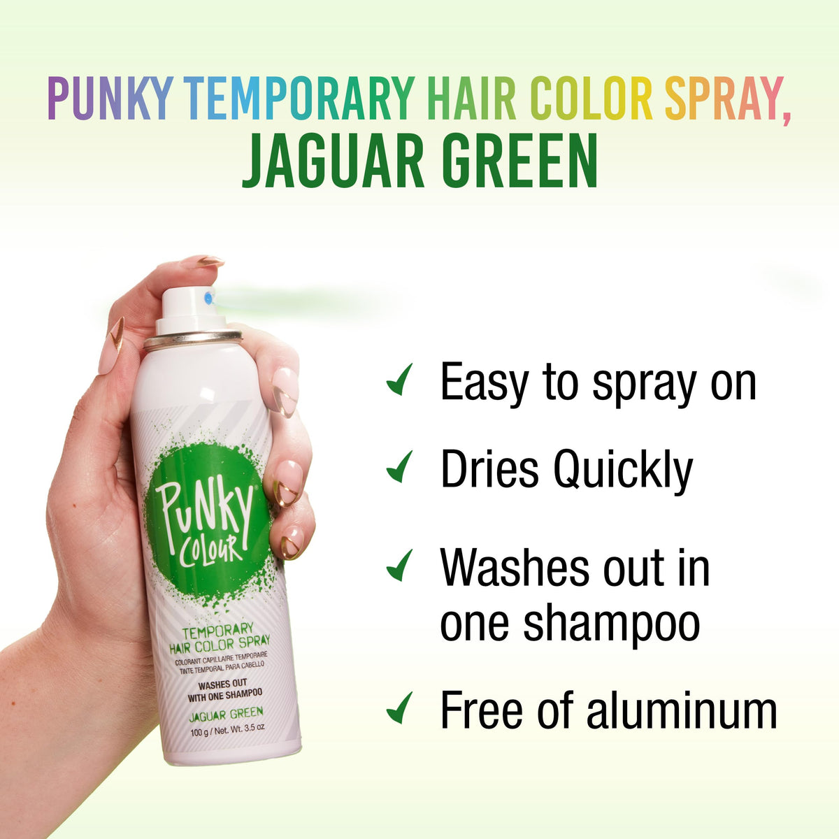 Jaguar Green Temporary Hair Color Spray 3.5 oz G653131