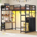 Twin Loft Bed with Desk and 6 Storage Drawers H880969