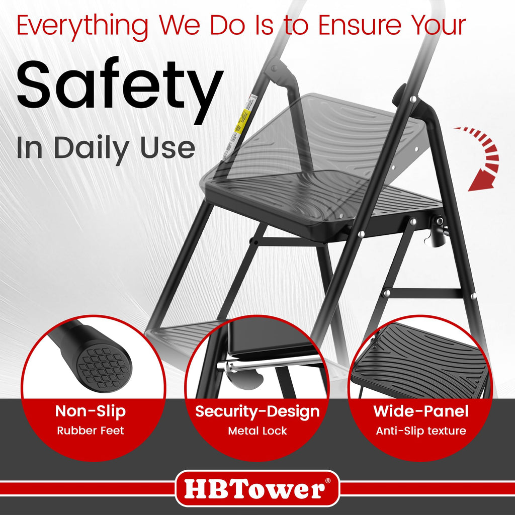 2 Step Ladder with Anti-Slip Pedal Y99585