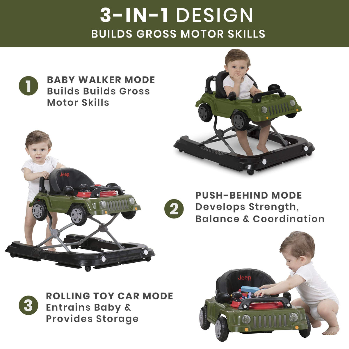 Green 3-in-1 Activity Walker H66506
