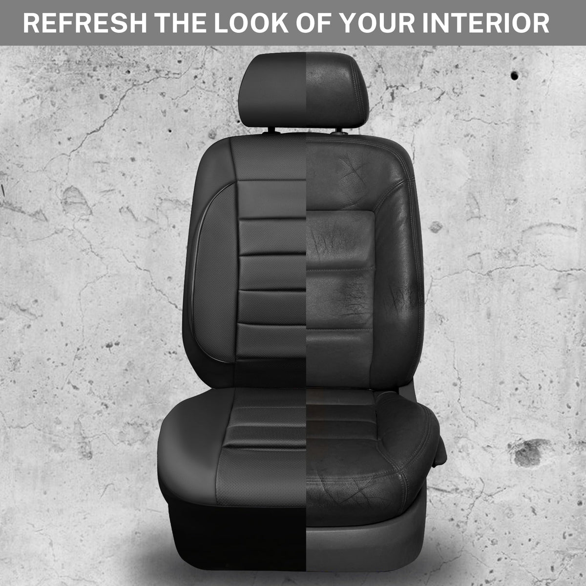 Leather Seat Covers Full Set Water Resistant 3D Foam Back Support 5 Seat Covers F230