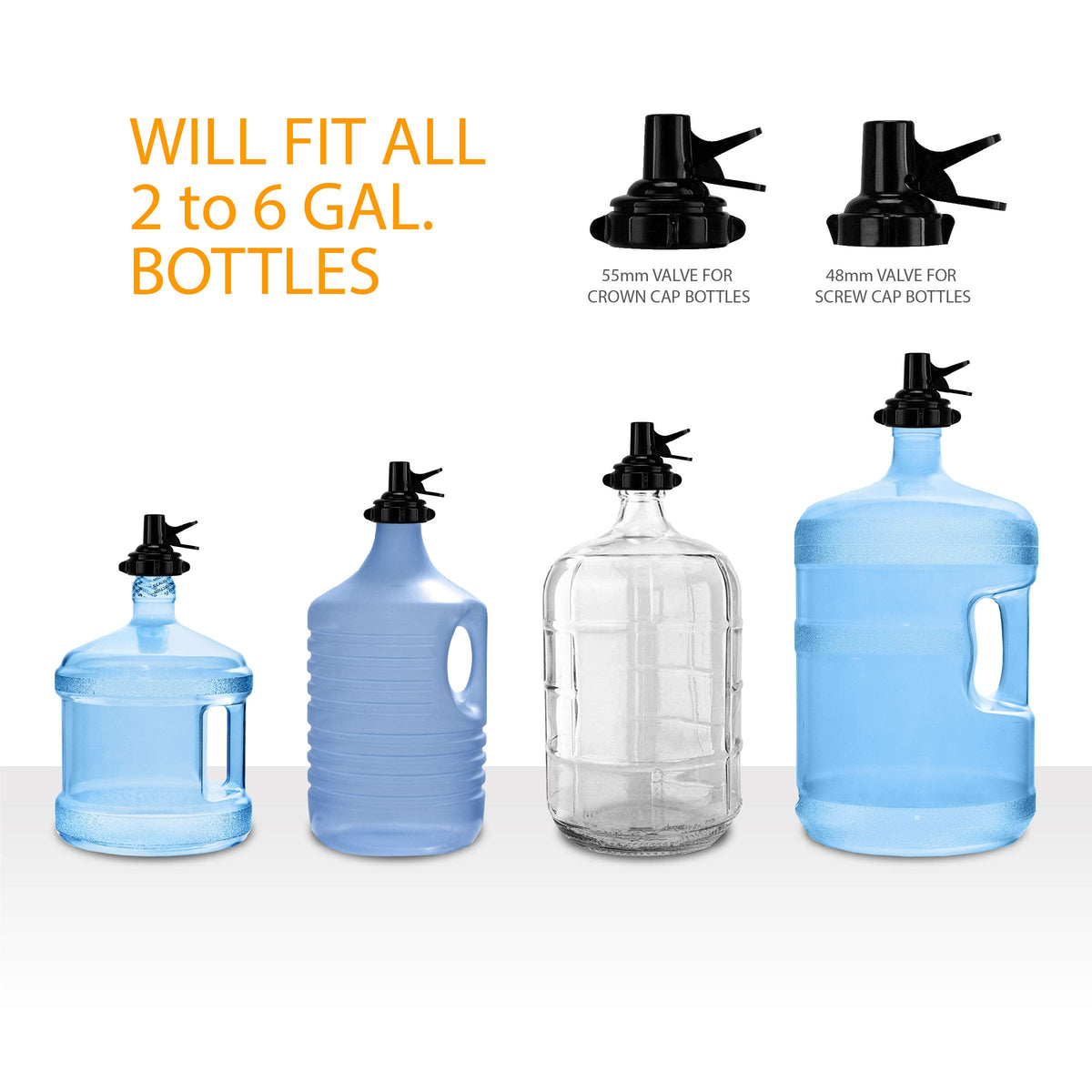 5 Gallon Water Bottle Jug Dispenser with 2 Valves S72043