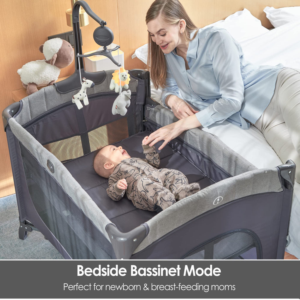 5-in-1 Pack and Play with Bassinet and Changing Table H4734