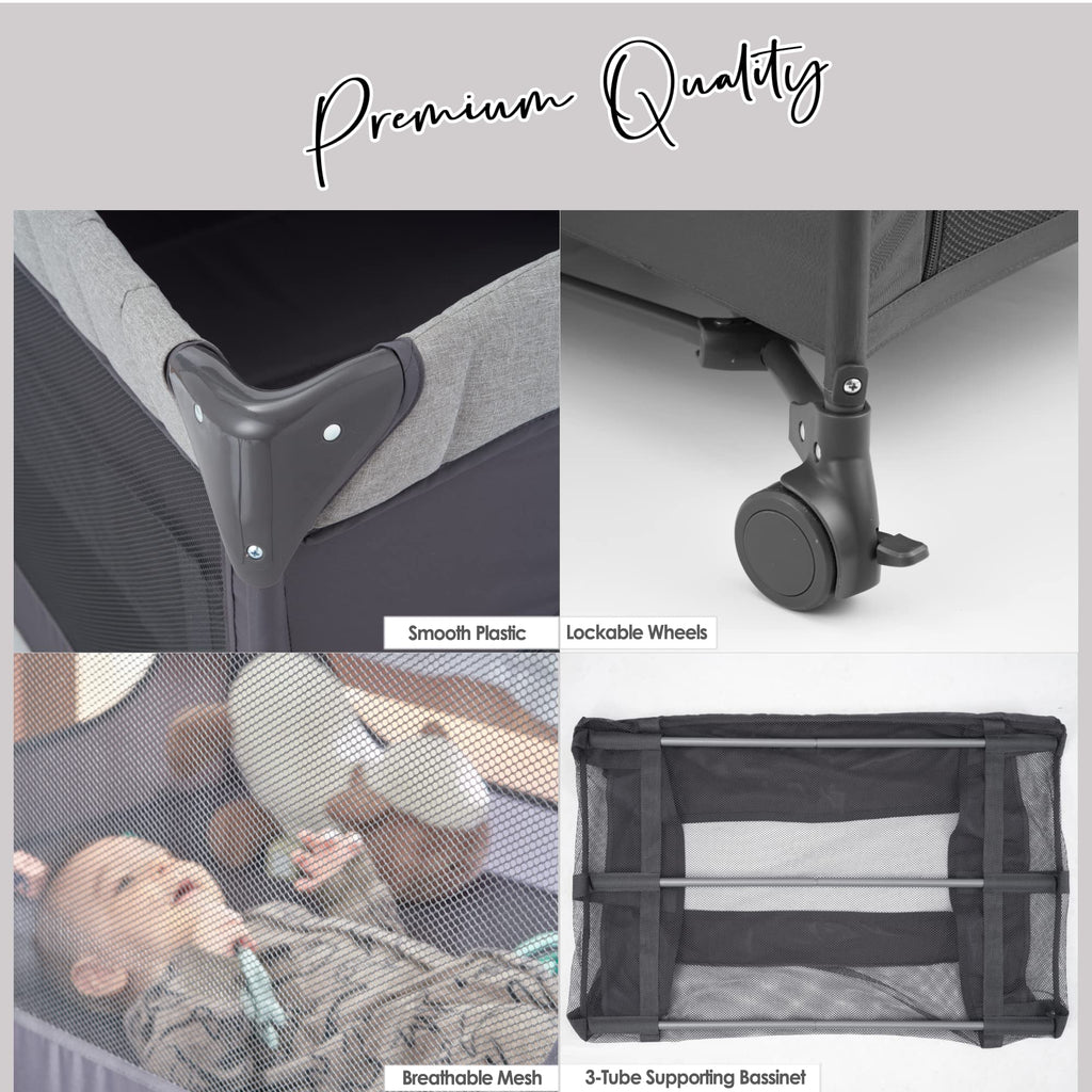 5-in-1 Pack and Play with Bassinet and Changing Table H4734