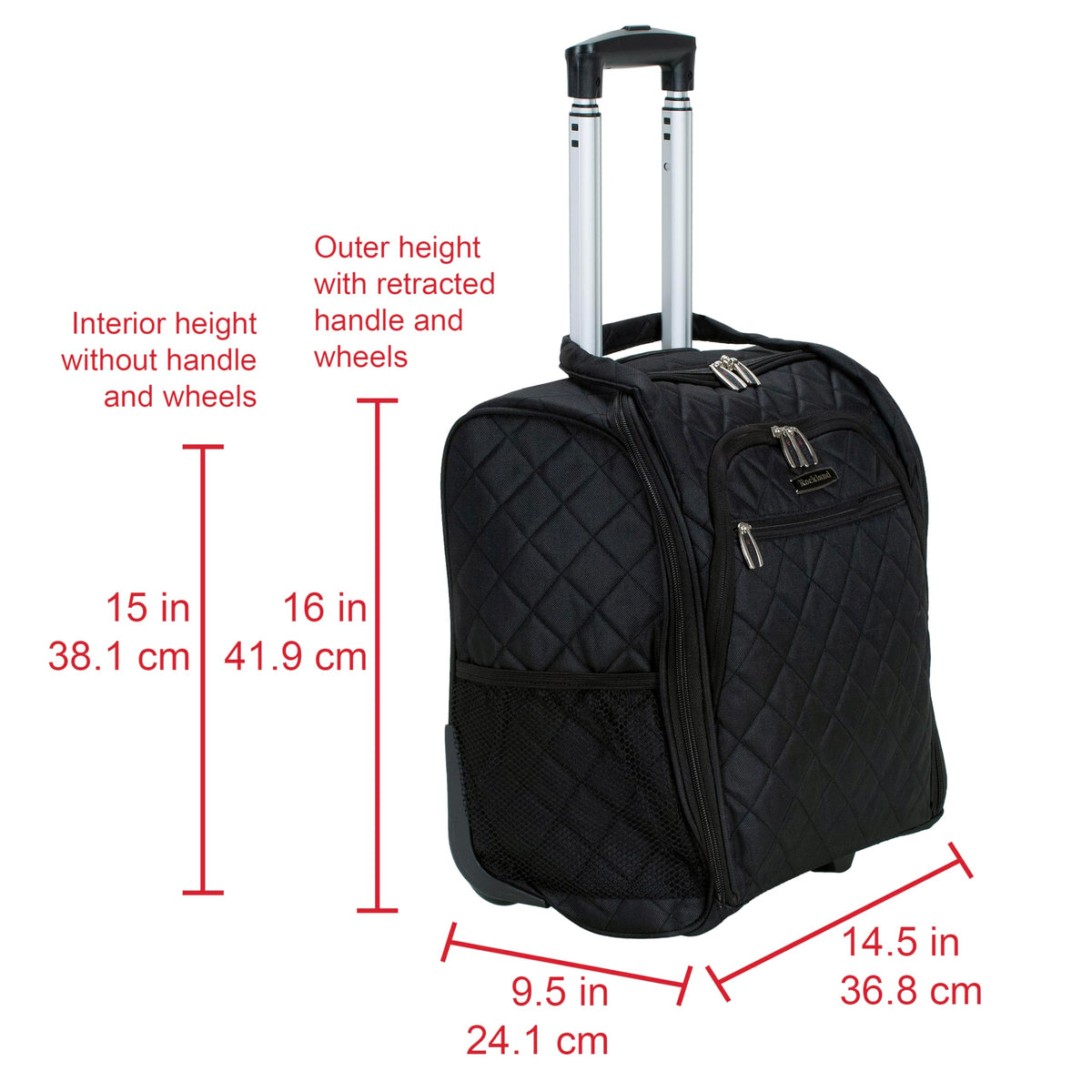 Black Wheeled Underseater Carry-On Luggage H11885