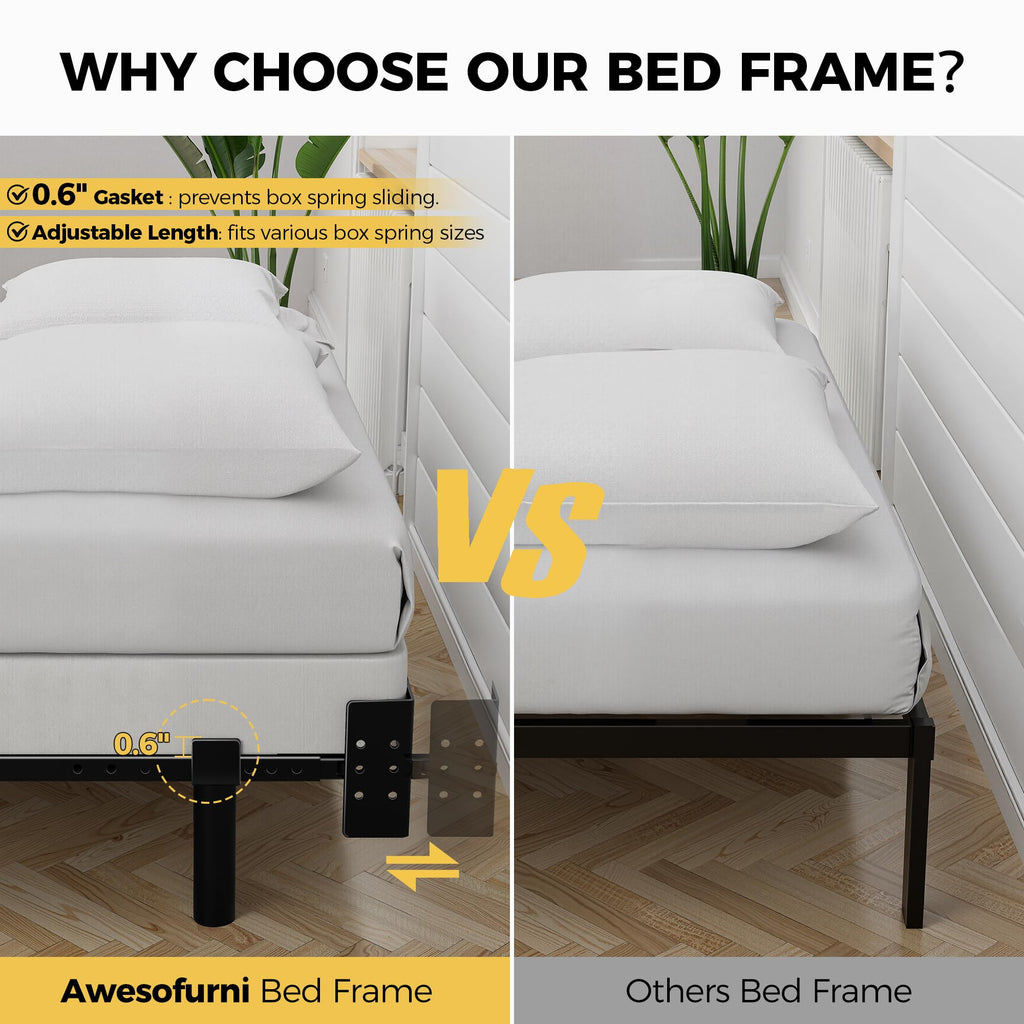 7 Inch Heavy Duty Metal Twin Bed Frame F20412
