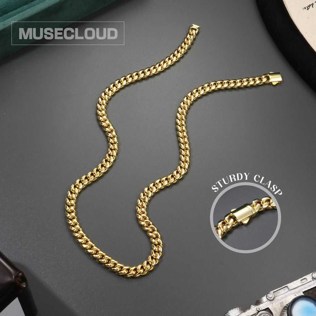 Gold Cuban Link Chain 5-14mm Stainless Steel B15038