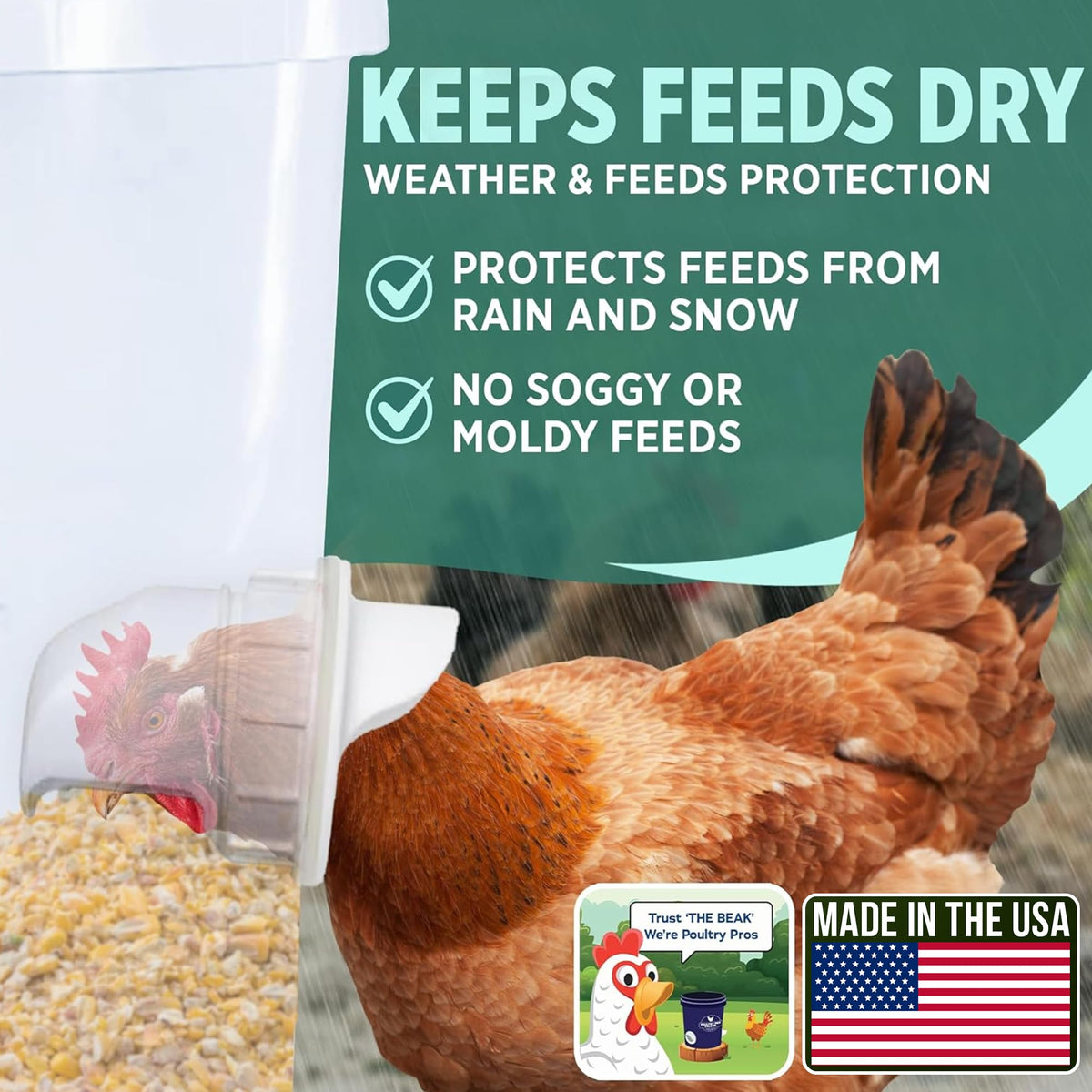 Chicken Feeder and Waterer Set with 3 Ports E57205