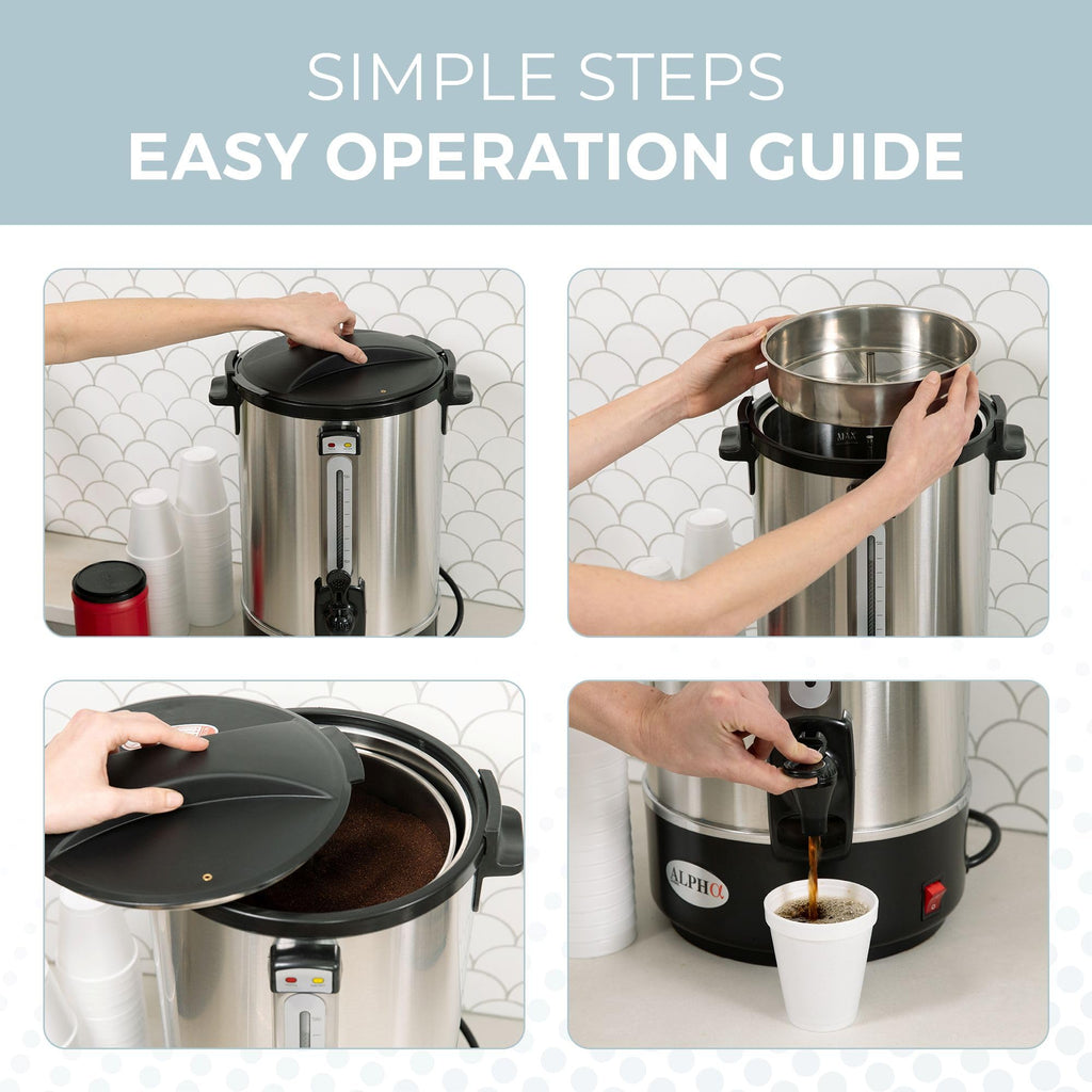 8L Stainless Steel Electric Coffee Urn H68040