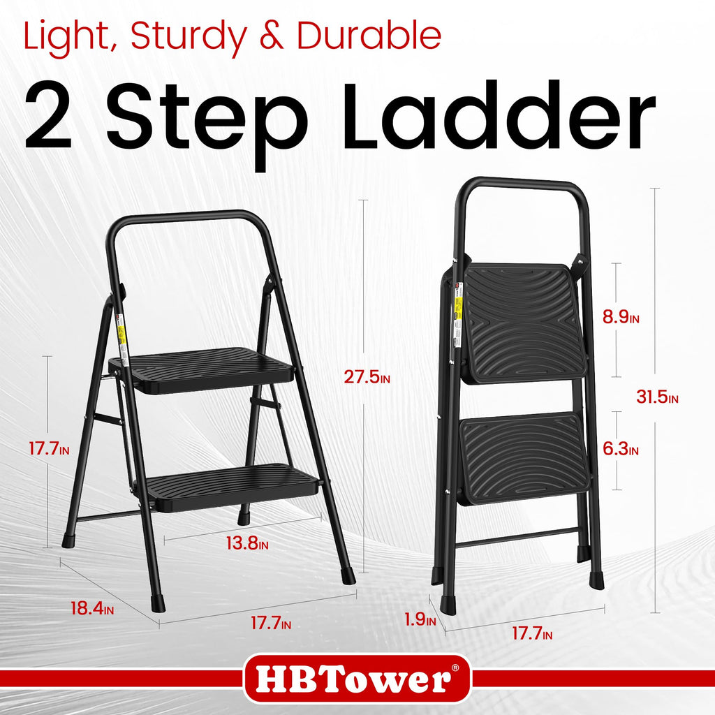 2 Step Ladder with Anti-Slip Pedal Y99585