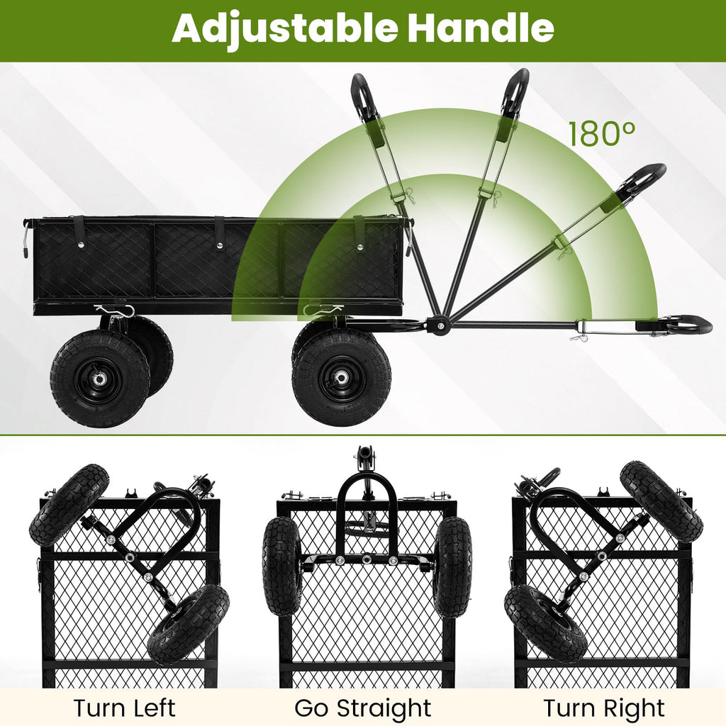 Heavy Duty Metal Garden Cart with Removable Liner V3007