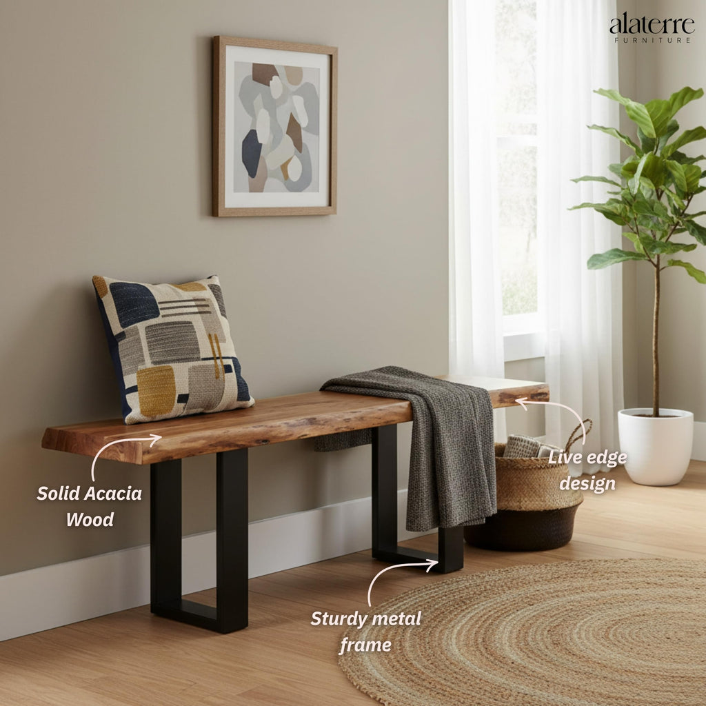 Solid Wood Entryway Bench Z6536