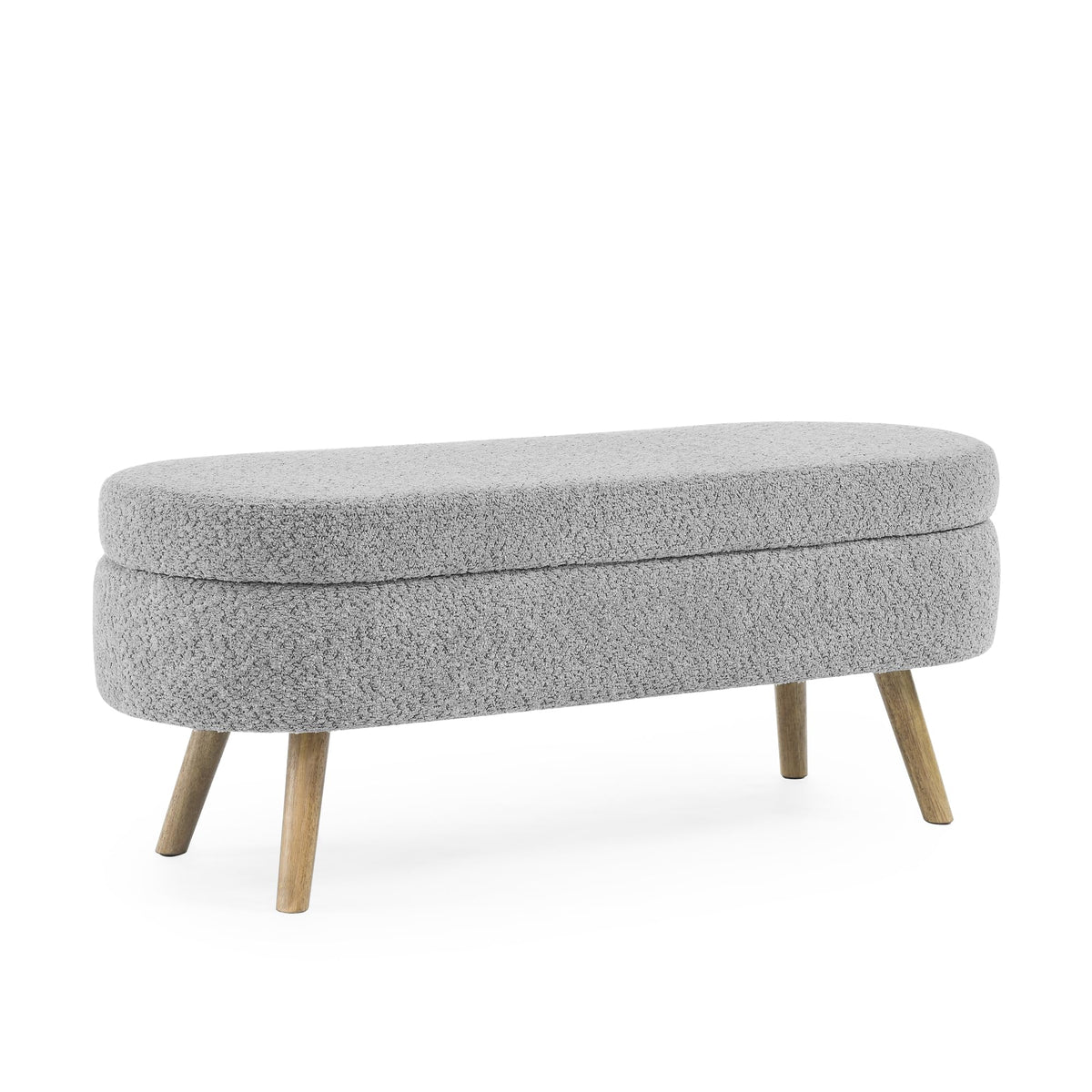 Oval Storage Bench with Rubber Wood Legs G442