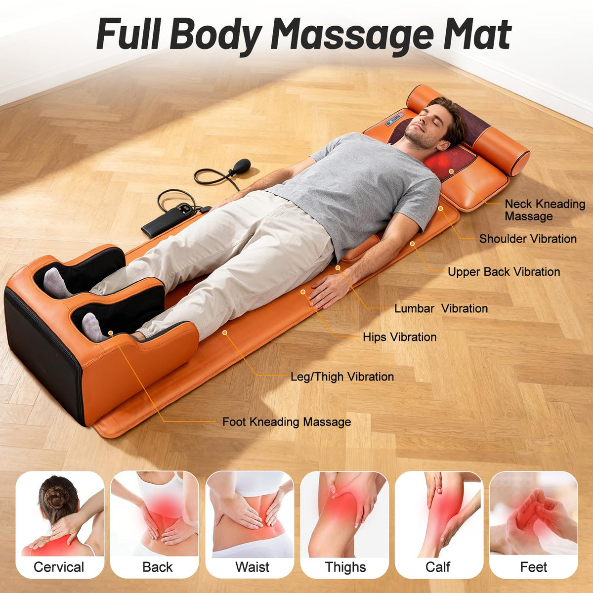 Full Body Massage Mat with Calf Vibration and Foot Massager H9584