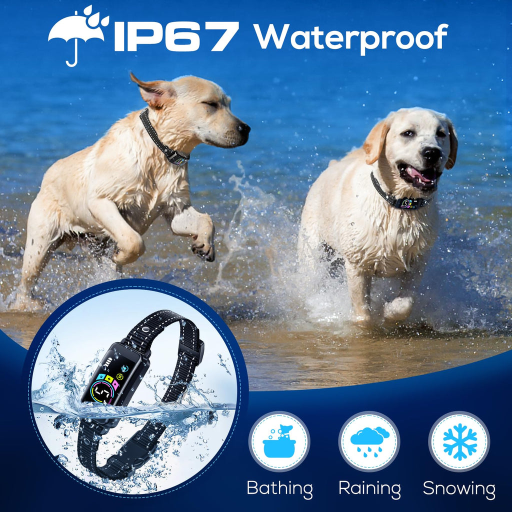 2 Pack Adjustable Bark Collar with Beep Vibration Shock L795058