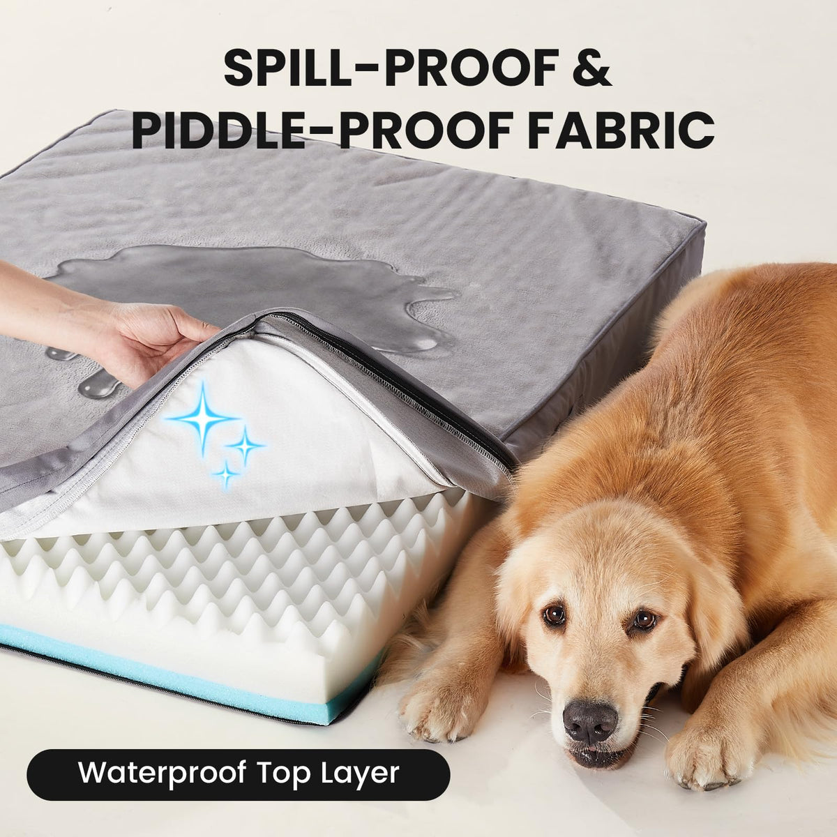 Large Reversible Memory Foam Dog Bed O965473