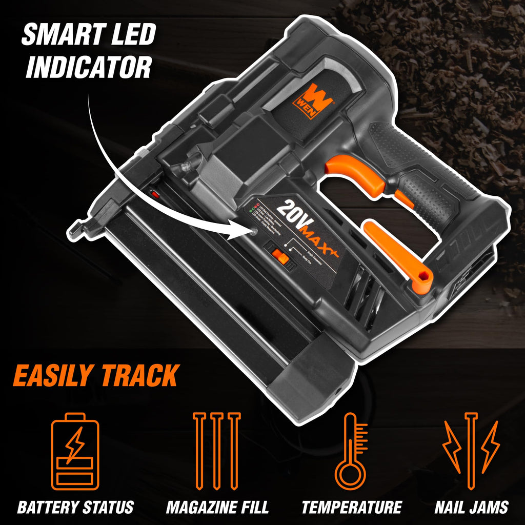 20V Max Cordless 18-Gauge Brad Nailer with Battery and Charger J41870