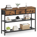 Console Table with 3 Fabric Drawers X658725