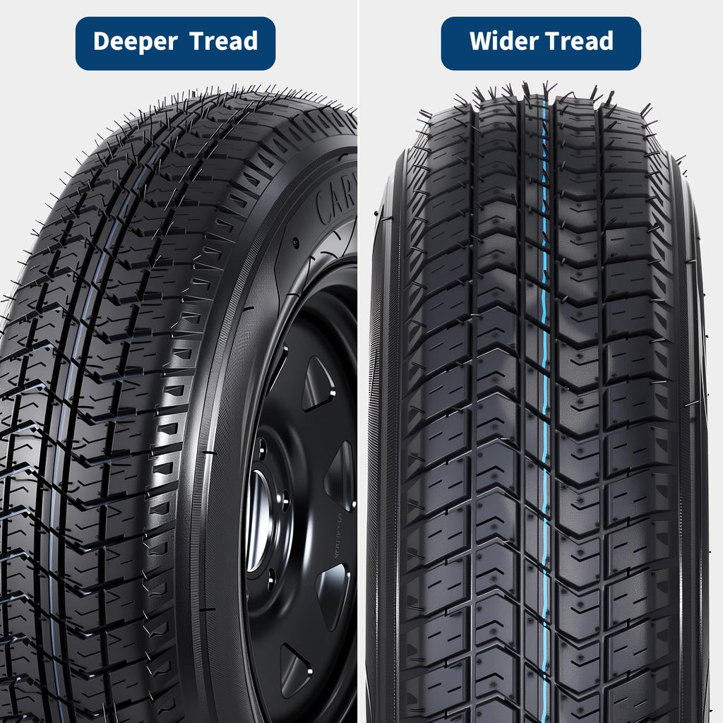 2-Pack ST205/75D15 Trailer Tires and 15" Rims C650228