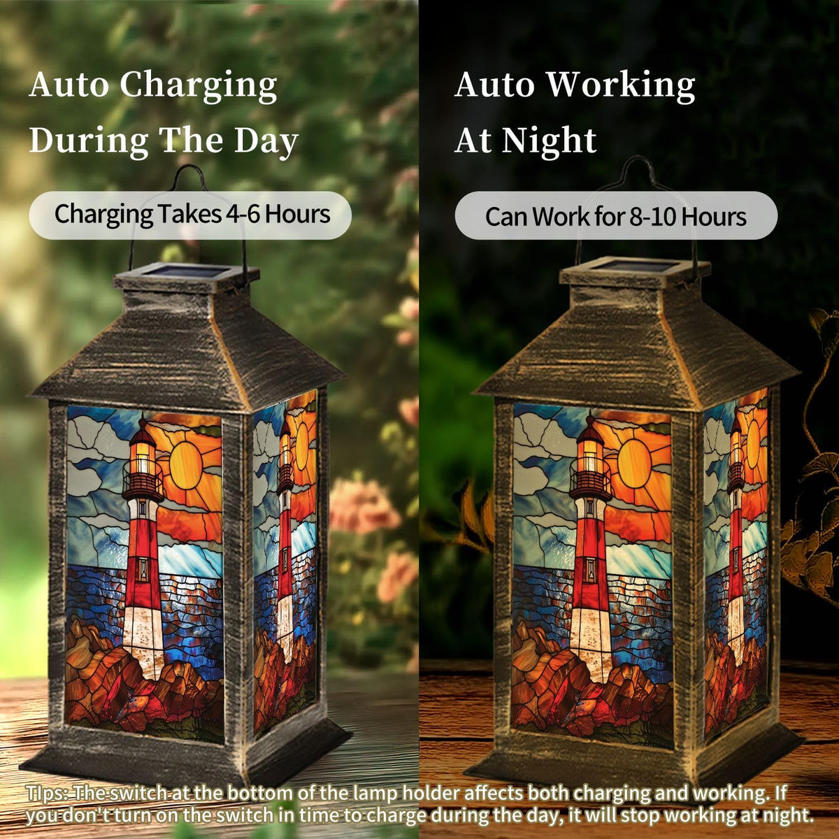Solar Powered Waterproof Hanging Lantern T300783