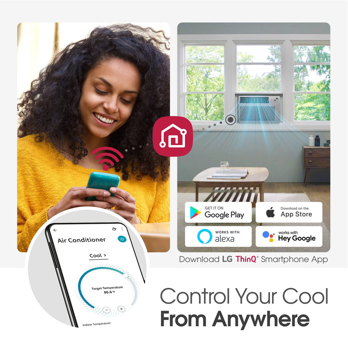 14000 BTU WiFi Enabled Window Air Conditioner White J67990