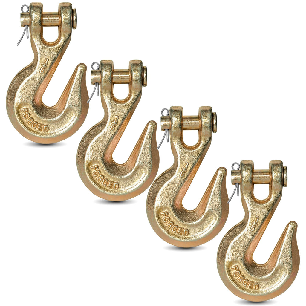 3/8" Clevis Grab Hooks 4 Pack Heavy Duty Chain Hook J5717