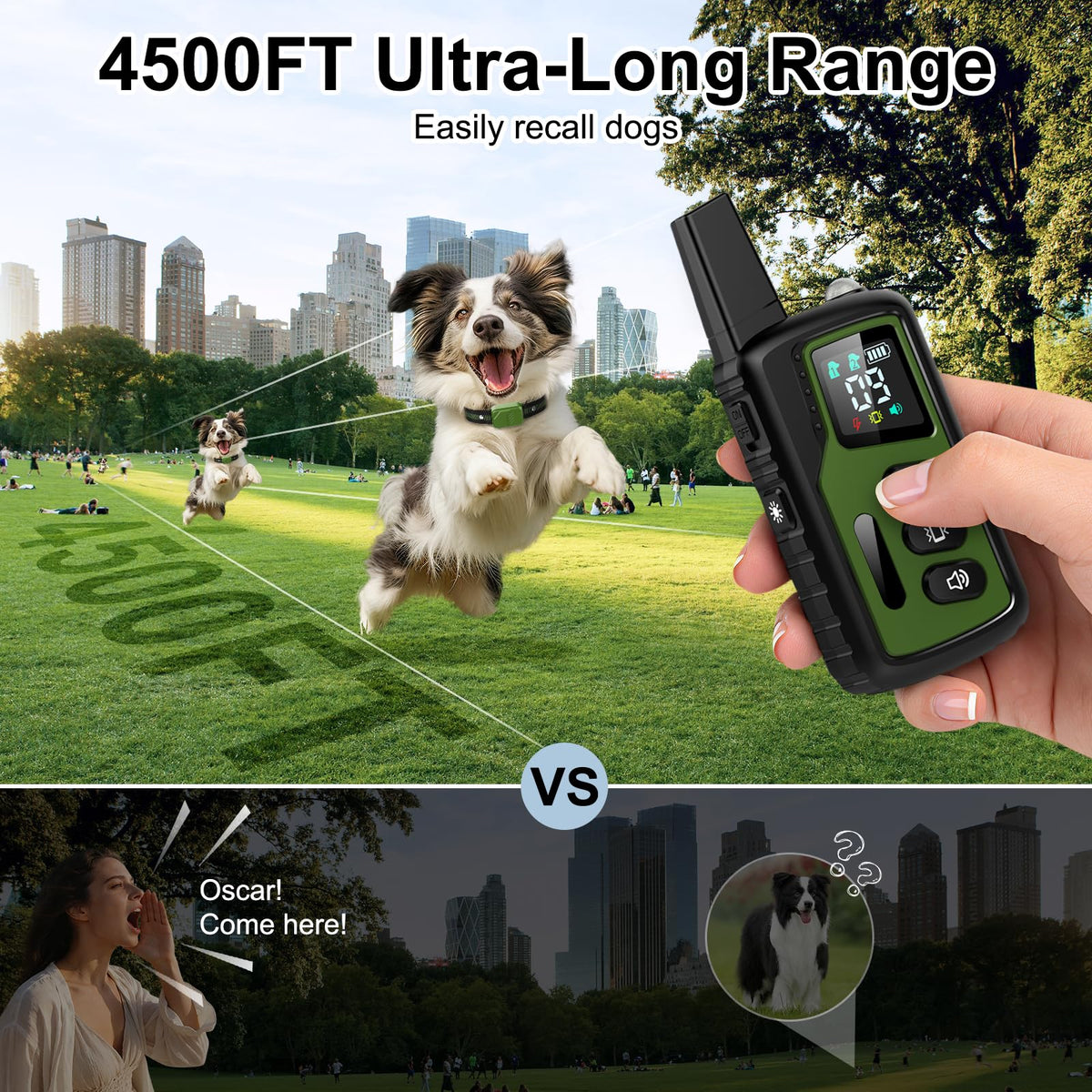 IP68 Waterproof Dog Training Collar with Remote F68022
