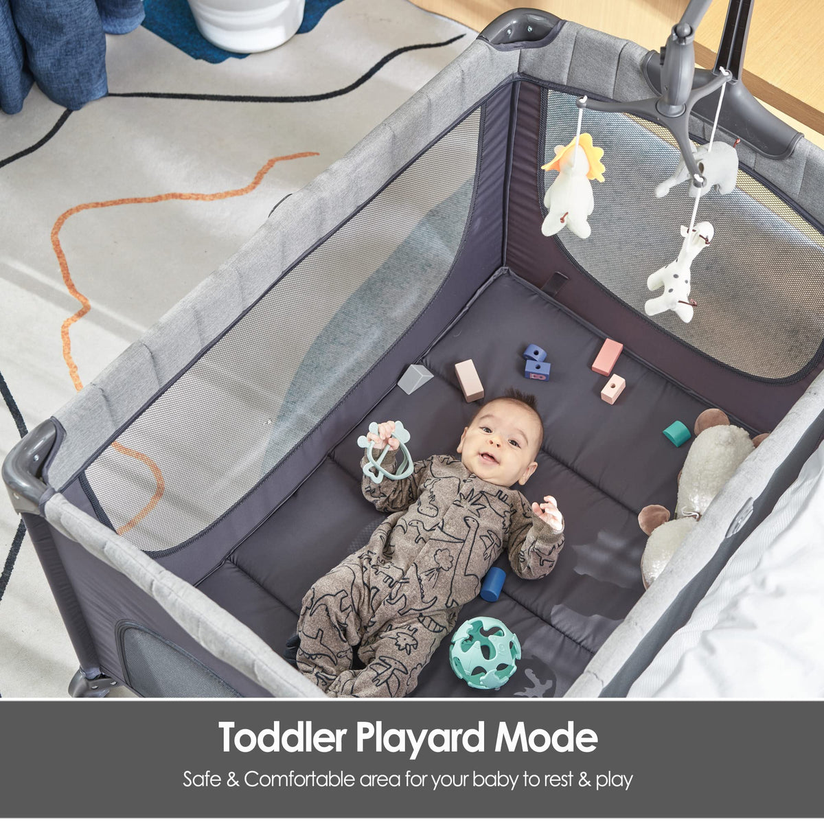 5-in-1 Pack and Play with Bassinet and Changing Table H4734