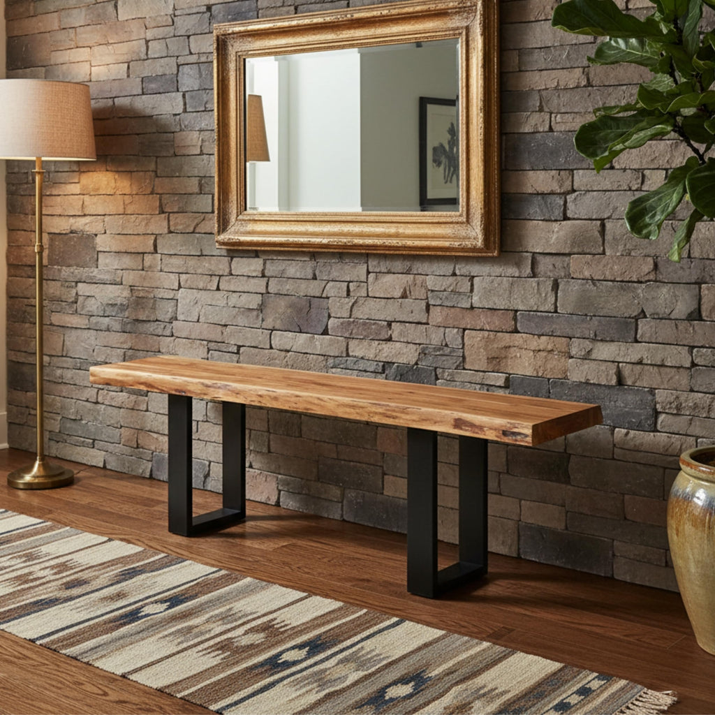 Solid Wood Entryway Bench Z6536