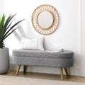 Oval Storage Bench with Rubber Wood Legs G442